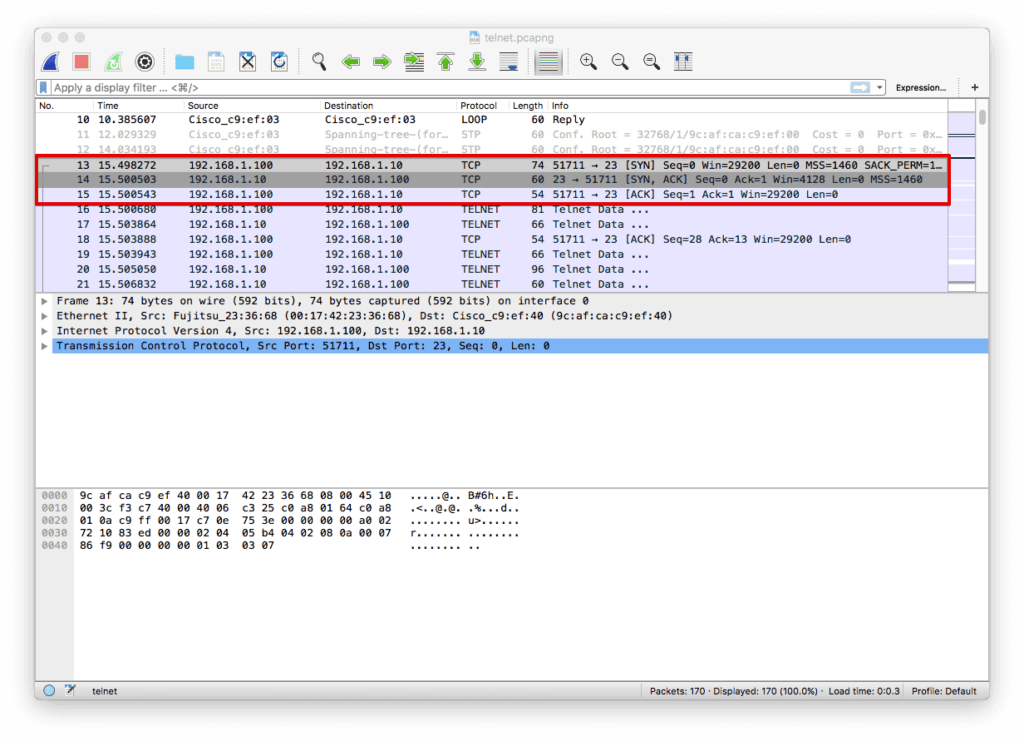 Wireshark какие адреса сканировали tcp порты на принимающем сервере сетевыми сканерами