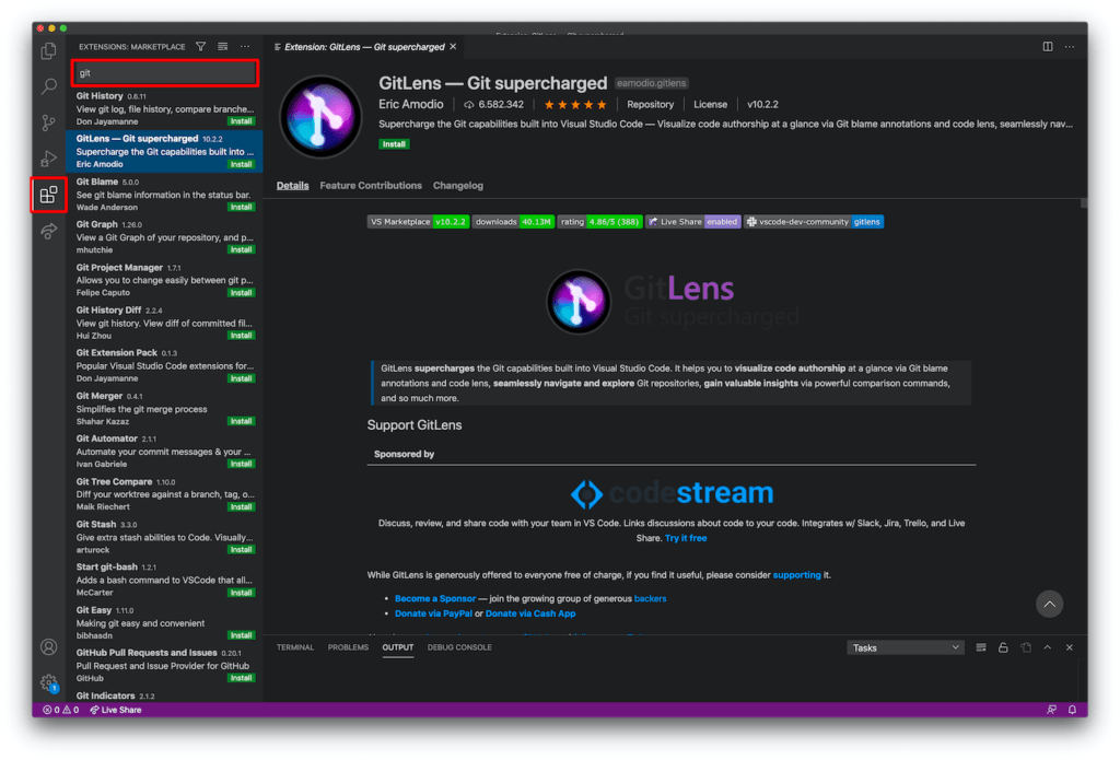 Visual Studio Code Extension Manager